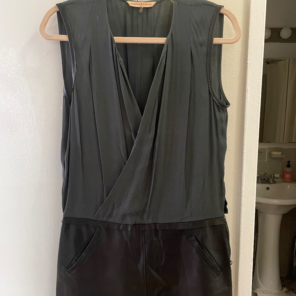 Rebecca Taylor Leather mini dress, size 4